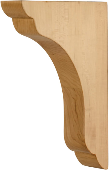 1-3/4'' W x 7'' D x 10'' H White Birch Scalloped End Corbel COR46-2-WB