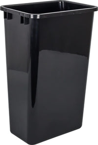Waste Solution-Wood Top Mount Single Black 50 Quart Top-Mount Trashcan Pullout for 15'' Opening CAN-TMS1550B-K