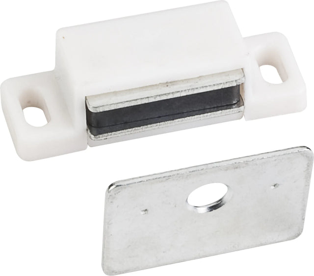 15 lb Single Magnetic Catch White/Zinc, Retail Pack 50631-R