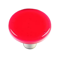 Light Pink Round Knob Aluminum Base Finish