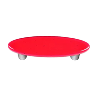 Light Pink Oval Pull Aluminum Base Finish
