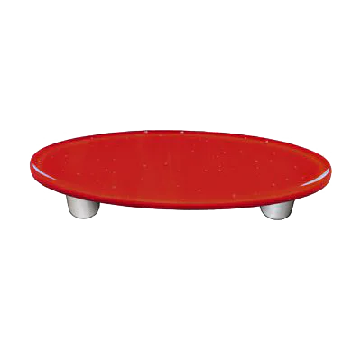 Brick Red Oval Pull