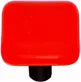 Transparent Orange Round Knob