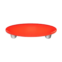 Transparent Orange Oval Pull