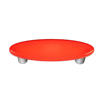 Transparent Orange Oval Pull