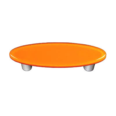Pumpkin Orange Oval Pull