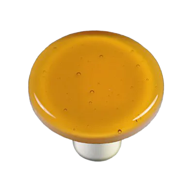 Medium Amber Round Knob