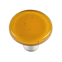Medium Amber Round Knob