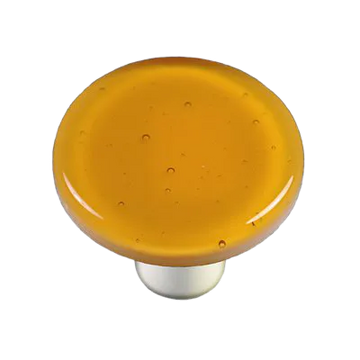 Medium Amber Round Knob