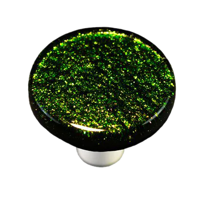 Light Metallic Green Round Knob