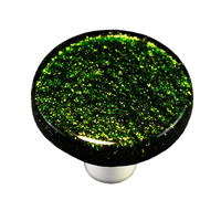 Light Metallic Green Round Knob