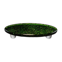 Light Metallic Green Oval Pull