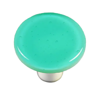 Light Aqua Blue Round Knob