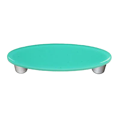 Light Aqua Blue Oval Pull