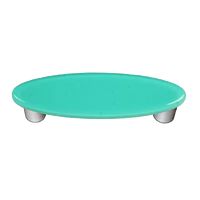 Light Aqua Blue Oval Pull