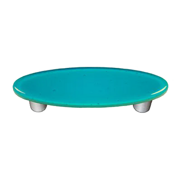 Turquoise Blue Oval Pull
