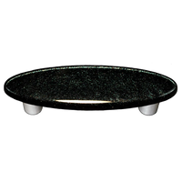 Dark Metallic Blue Oval Pull