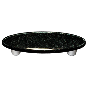 Dark Metallic Blue Oval Pull