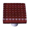 Bubbles Deep Red Square Knob
