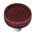 Bubbles Deep Red Circle Knob
