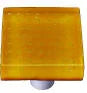 Bubbles Pumpkin Orange Square Knob
