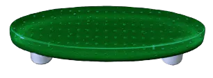 Bubbles Dark Forest Green Oval Pull