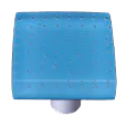 Bubbles Cyan Square Knob