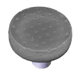 Bubbles Deco Gray Circle Knob