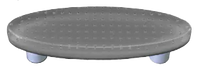 Bubbles Deco Gray Oval Pull