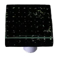 Bubbles Black Square Knob