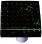 Bubbles Black Square Knob