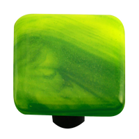 Swirl Collection Yellow Opal Deep Forest Green Knob