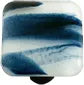 Swirl Collection Metallic Blue Clear Knob