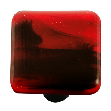 Swirl Collection Brick Red and Black Knob