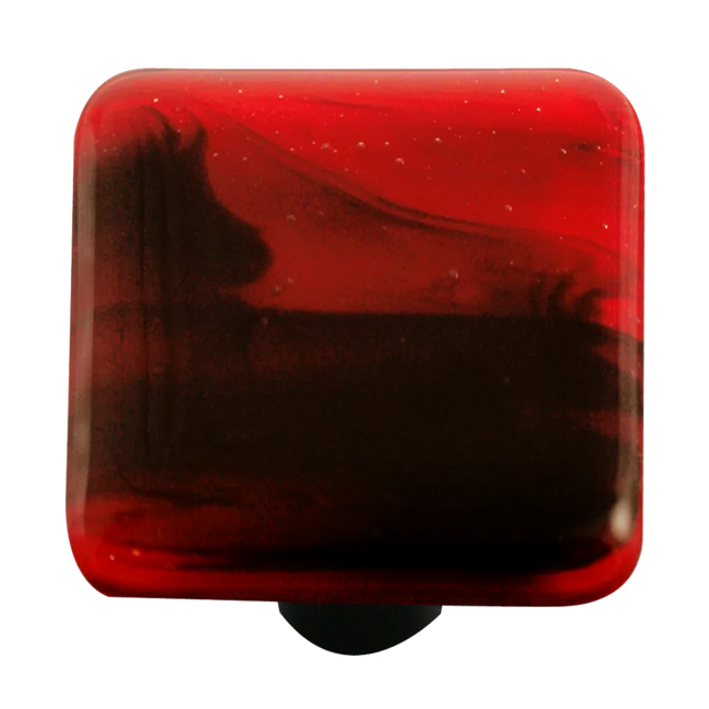 Swirl Collection Brick Red and Black Knob