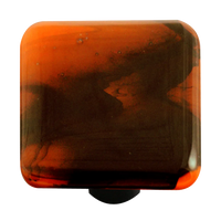 Swirl Collection Opal Orange and Black Knob