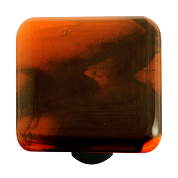 Swirl Collection Opal Orange and Black Knob