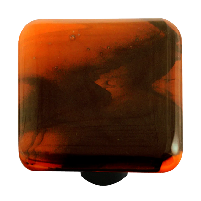 Swirl Collection Opal Orange and Black Knob