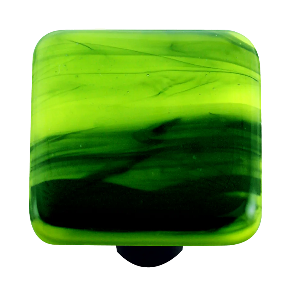 Swirl Collection Spring Green and Black Knob