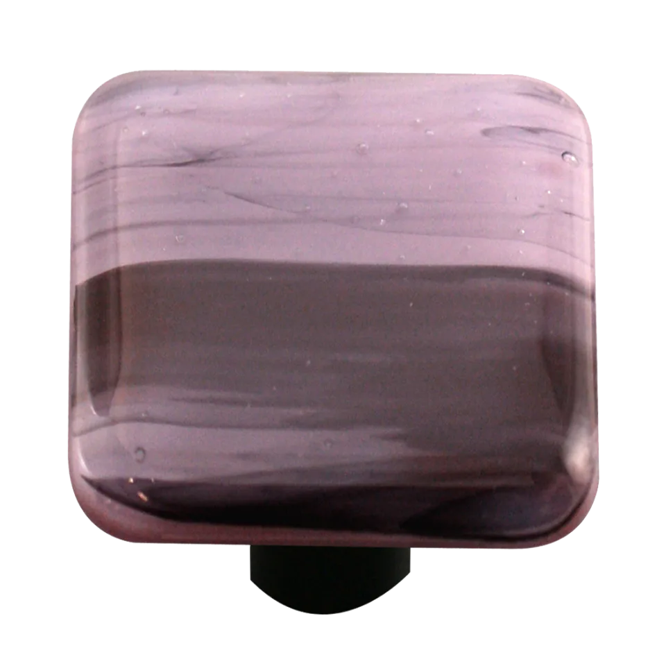 Black Swirl Dusty Lilac Knob