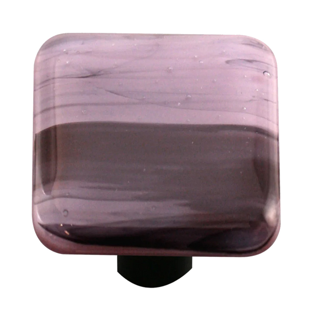 Black Swirl Dusty Lilac Knob
