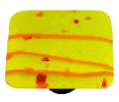 Mardi Gras Collection Orange and Spring Green Knob