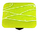 Mardi Gras Collection White and Spring Green Knob
