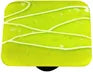 Mardi Gras Collection White and Spring Green Knob