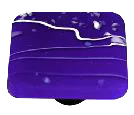 White Mard Gras, Cobalt Blue, Knob