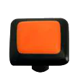 Border Collection Opal Orange Knob with Black