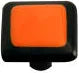 Border Collection Opal Orange Knob with Black