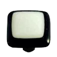 Border Collection White Knob with Black