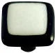 Border Collection White Knob with Black