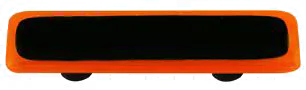 Opal Orange Border Black Pull. Alum Post